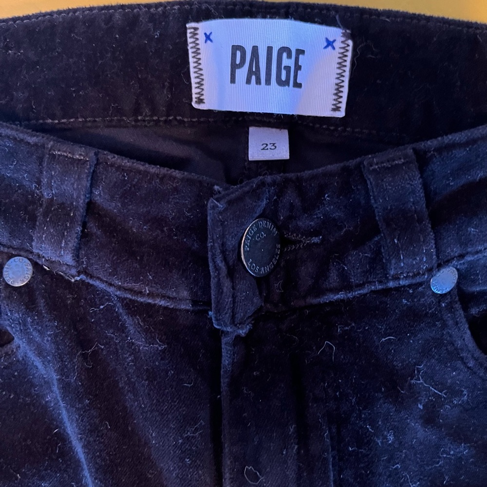 Paige velvet black pants